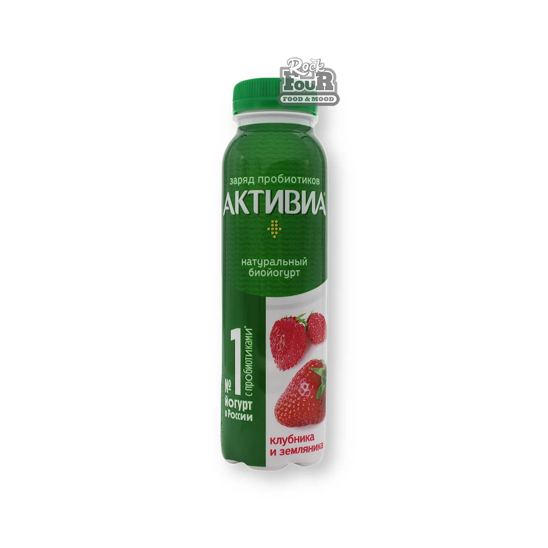 Drinking bio-yogurt with strawberries and wild strawberries "Activia" 1.5% 260g